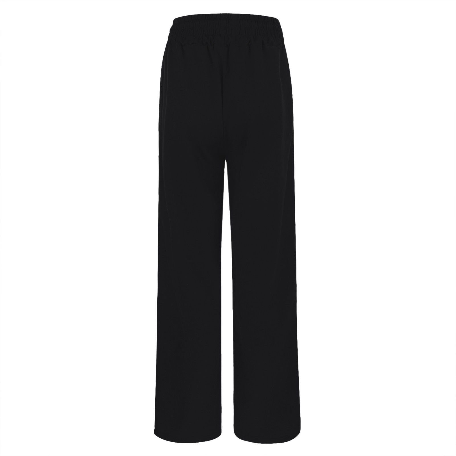 thumbnail image 5 of Pantalones largos casuales de cintura alta con cordón para mujer - Pantalones anchos y holgados, 5 of 5